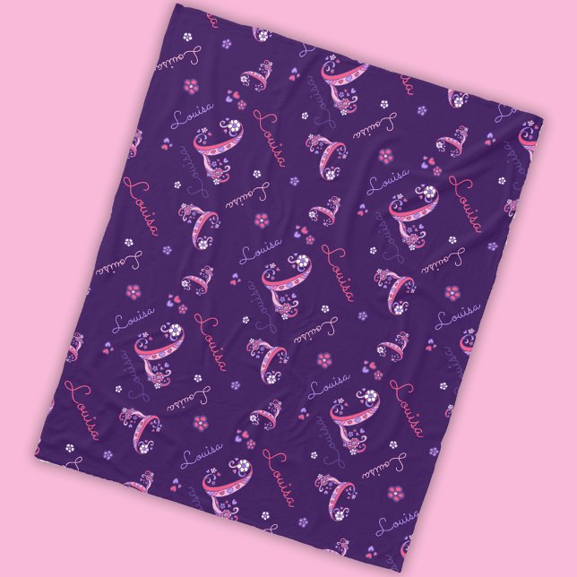 Cobertor De Velo L monograma e nome personalizado Louisa (Criador carregado)