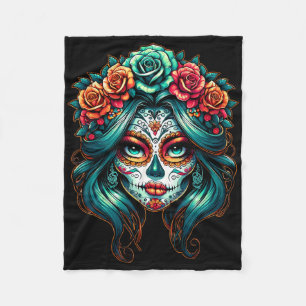Cobertor De Velo La Catrina Women Dia De Los Muertos Latina Cinco D