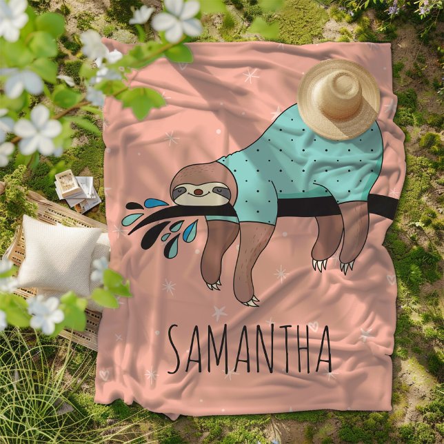 Cobertor De Velo Lã Cuta (Snuggle like a sleepy sloth with this blanket full of personality!)