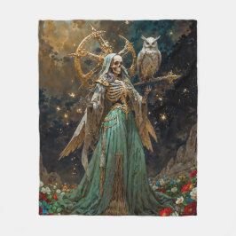 Cobertor De Velo La Dama de los Huesos Sagrados Santa Muerte