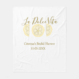 Cobertor De Velo La Dolce Vita yellow lemon bridal shower pastel bo