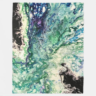 Cobertor De Velo La Laguna pintura azul esbranquiçada