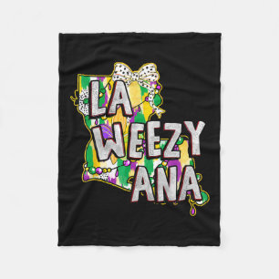 Cobertor De Velo La Weezy Ana Mardi Gras Louisiana Fat Terças Lou