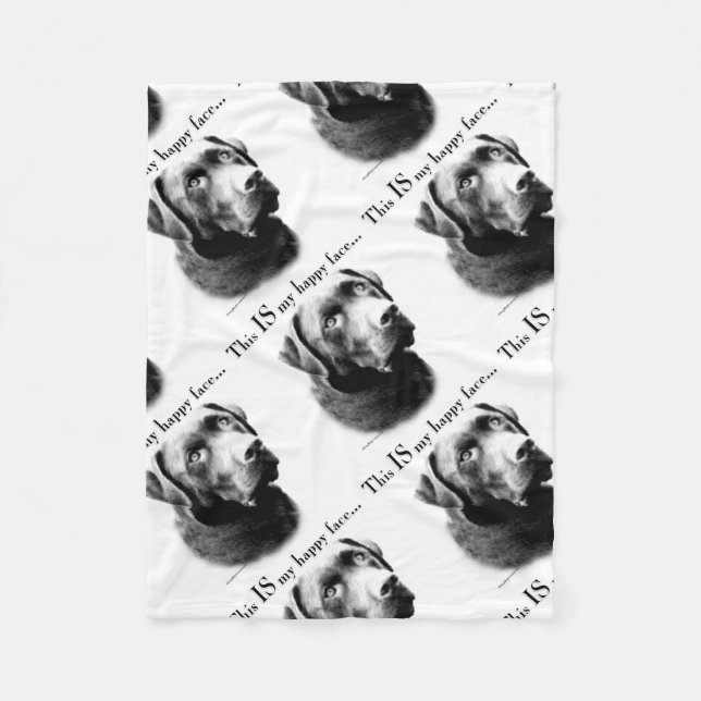 Cobertor De Velo Lab Face Feliz (Frente)