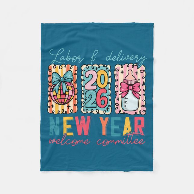 Cobertor De Velo Labor &amp; Delivery 2026 New Year Welcome Committ (Frente)