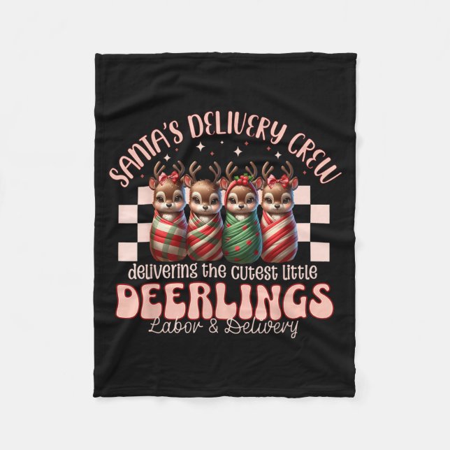 Cobertor De Velo Labor And Delivery Reindeer Swaddle Christmas L&am (Frente)