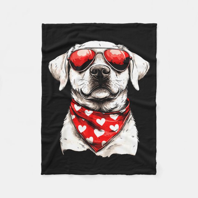 Cobertor De Velo Labrador Heart Bandana Cool Lab Dog Lover Men Wome (Frente)