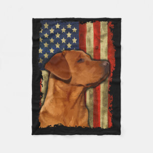 Cobertor De Velo Labrador Retriever Foxred Bandeira dos EUA Fox Red