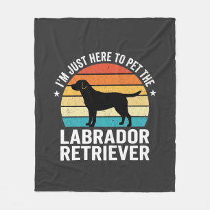 Cobertor De Velo Labrador Retriever Retro Cão Acariciando