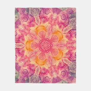 Cobertor De Velo Lace Ornament Mandala: Round Watercolor Design