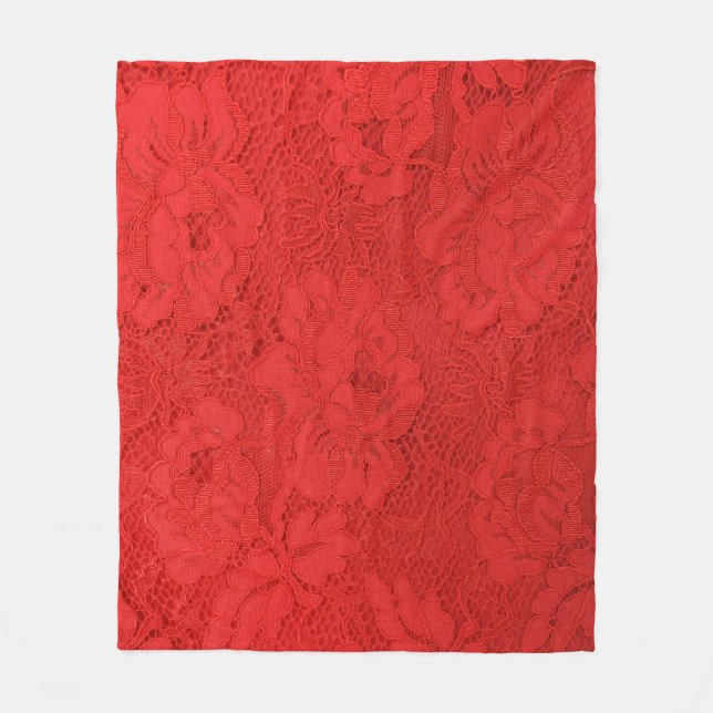 Cobertor De Velo Lace vermelho elegante, textura perfeita (Frente)