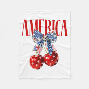 Cobertor De Velo Laço Coquete América Cereja Bandeira Dos EUA 4 De 