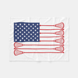 Cobertor De Velo Lacrosse American Flag Blanket