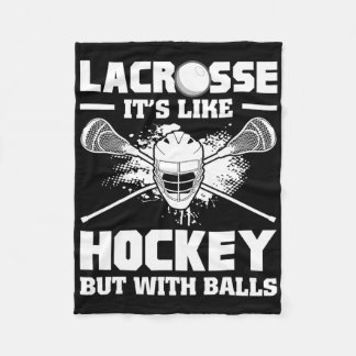 Cobertor De Velo Lacrosse É Como Hóquei Mas Com Jogador Engraçado