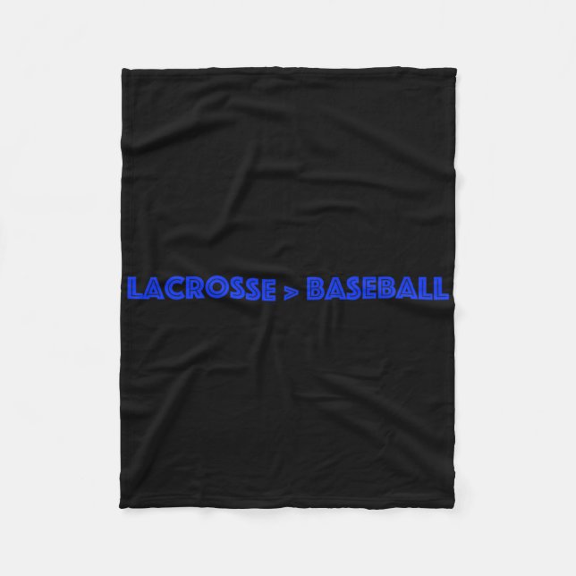 Cobertor De Velo Lacrosse É Melhor Que Beisebol (Frente)
