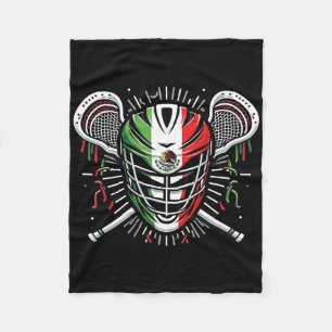 Cobertor De Velo Lacrosse mexicana Flag Helmet Stick mexicano Indep