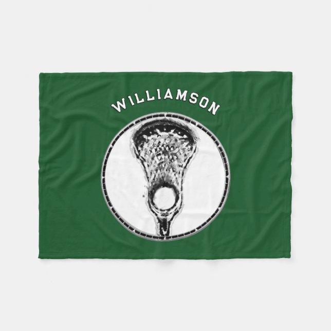 Cobertor De Velo Lacrosse Personalizado (Frente (Horizontal))