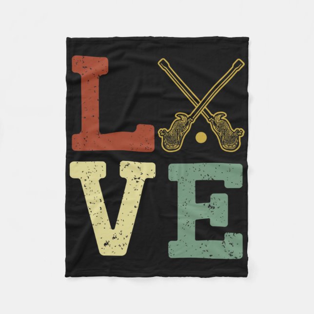 Cobertor De Velo Lacrosse Player Funny Love Lacrosse Lover (Frente)