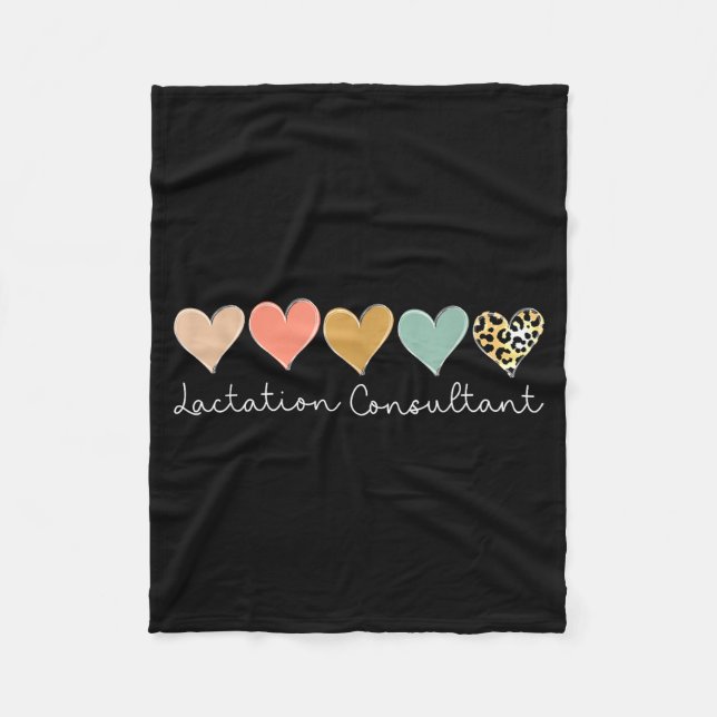 Cobertor De Velo Lactation Consultant Leopard Heart, Valentine's Da (Frente)