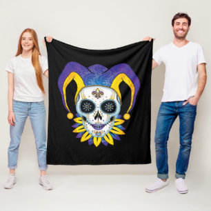 Cobertor De Velo Lady Jester Skull