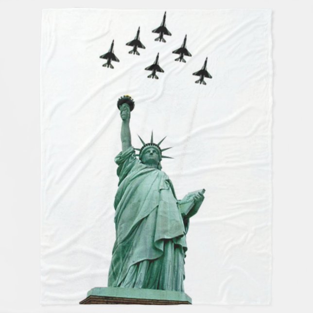 Cobertor De Velo LADY LIBERTY com JETS (Frente)
