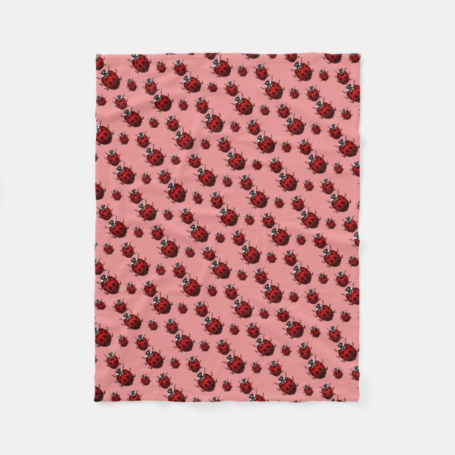 Cobertor De Velo Ladybug Blanket Cute Ladybird Flece Blanket (Frente)