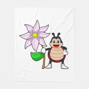 Cobertor De Velo Ladybug com Flower.PNG