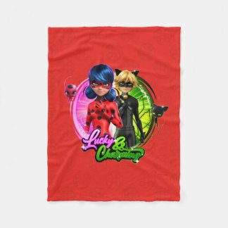 Cobertor De Velo Ladybug e Cat Noir | Sortudo e encantador