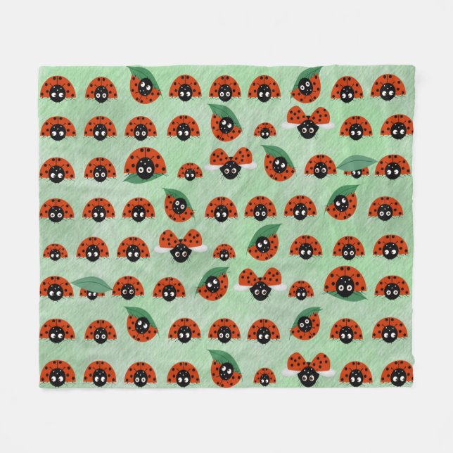 Cobertor De Velo Ladybug Fleece Blanket (Frente (Horizontal))