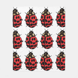 Cobertor De Velo Ladybug Red Black Insett Ladybug