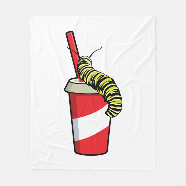 Cobertor De Velo Lagarta com bebida (Frente)