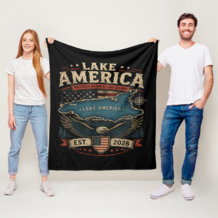 Cobertor De Velo Lago América EUA Anteriormente Patriótico Engraçad