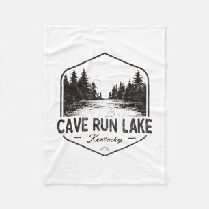 Cobertor De Velo Lago Cave Run Kentucky Ao Ar Livre Vintage 1