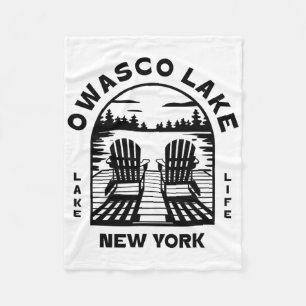 Cobertor De Velo Lago Owasco Nova York Ao Ar Livre Antigo