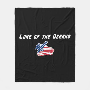 Cobertor De Velo Lago Ozarks Missouri Águia Patriótica Fleece