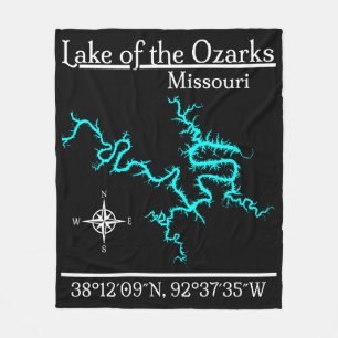 Cobertor De Velo Lago Ozarks Missouri Mapa Coordenadas