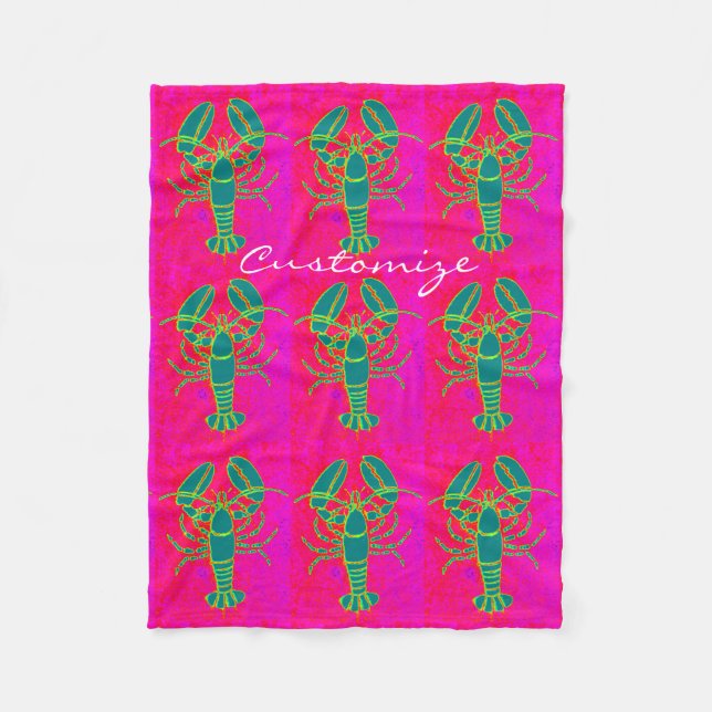 Cobertor De Velo Lagosta verde vermelha Thunder_Cove (Frente)