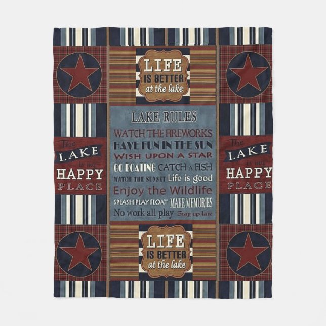 Cobertor De Velo "Lake House" FLEECE BLANKET (Frente)