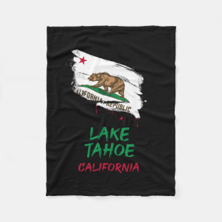 Cobertor De Velo Lake Tahoe California Paint Splatter Flag Vacation