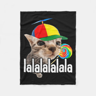 Cobertor De Velo Lalalala Gato Bobo Engraçado Com Lollipop Meme Hom