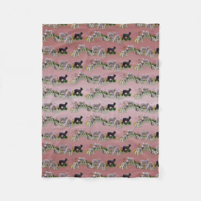 Cobertor De Velo Lamb Meadow Fleece Blanket (Mistura Rosa Dusta) (Frente)