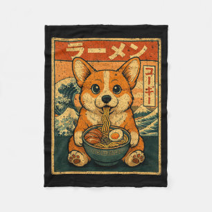 Cobertor De Velo Lámen Corgi Kawaii Engraçado Macarrão Japonês Corg
