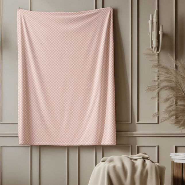 Cobertor De Velo Lança-Xadrez Dourada Elegante para Víblias Luxe (Elegant Rose Gold Plaid Throw for Luxe Vibes Fleece Blanket)