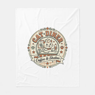 Cobertor De Velo Lanche de Gato Lanche de Gato Restaurante Retro Ga