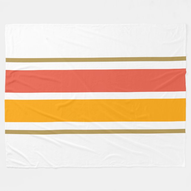 Cobertor De Velo Laranja Brilhante, Bold, Corridas Amarelas, Em Bra (Frente (Horizontal))