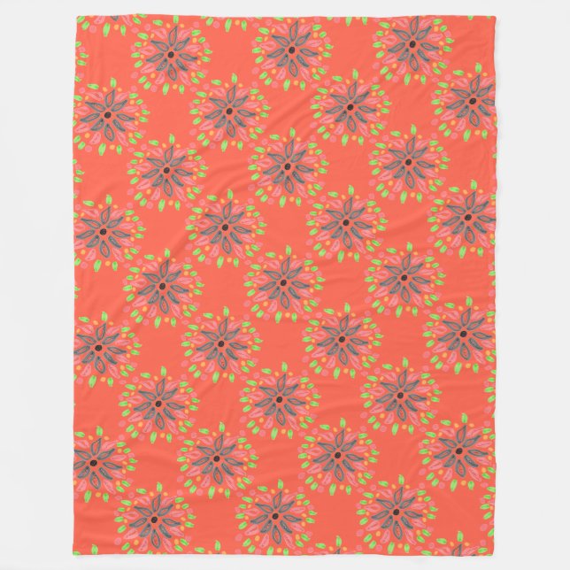 Cobertor De Velo Laranja Designer Fleece Blanket (Frente)