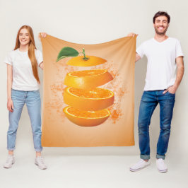 Cobertor De Velo Laranja Fatiada Vibrante e Refrescante Imagem Pers