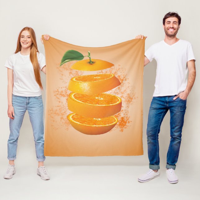 Cobertor De Velo Laranja Fatiada Vibrante e Refrescante Imagem Pers (In Situ)