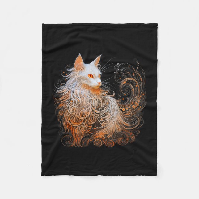 Cobertor De Velo Laranja Persa Gato Cabelo Longo Gatinho Penteado M (Frente)