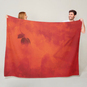 Cobertor De Velo Laranja Queimada - Leaf Abtract Autumn